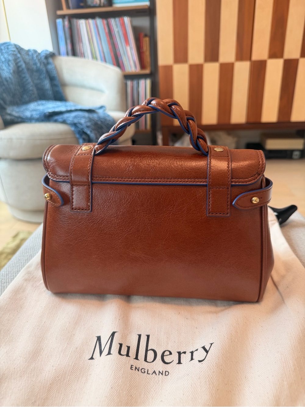 Mulberry Mini Alexa Oak and Blue - Picture 3 of 8